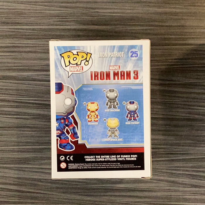 Funko POP! Marvel: Iron Man 3 - Iron Patriot (Missing Sticker)(Damaged Box) #25