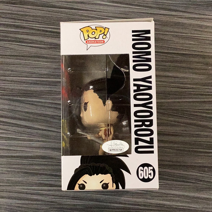 Funko POP! Animation:  My Hero Academia - Momo Yaoyorozu (Signed/Colleen Clinkenbeard/JSA)(Damaged Box) #605