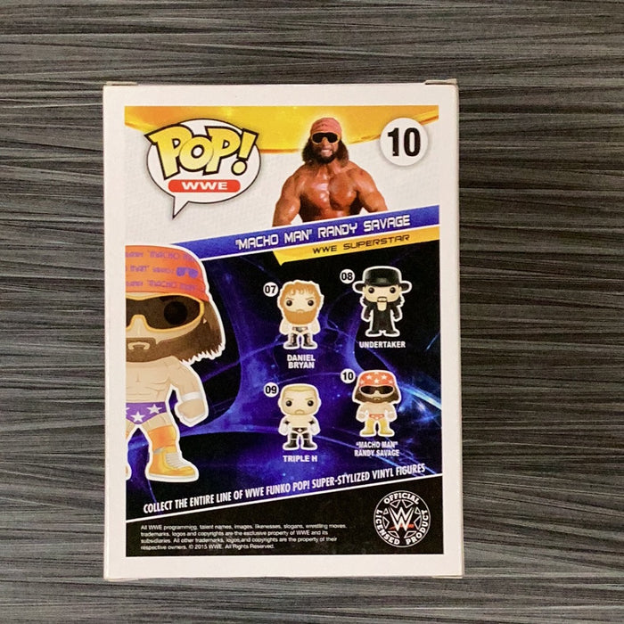 Funko POP! WWE: "Macho Man" Randy Savage(Missing Sticker)(Damaged Box) #10