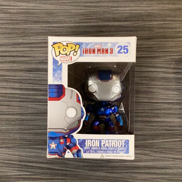 Funko POP! Marvel: Iron Man 3 - Iron Patriot (Missing Sticker)(Damaged Box) #25