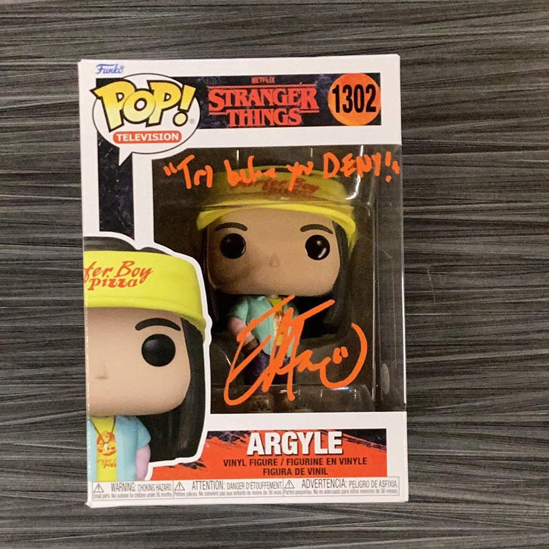 Funko POP! Television: Stranger Things - Argyle (Signed/Eduardo Franco ...