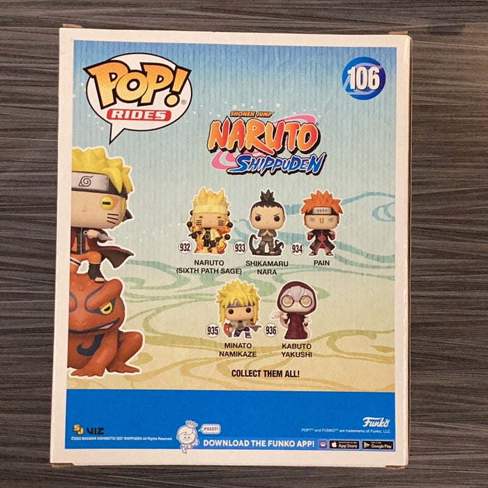 Funko POP! Rides: Naruto Shippuden - Naruto on Gamakichi [6 Inch](Hot Topic)(Signature/Maile Flanagan/JSA) #106