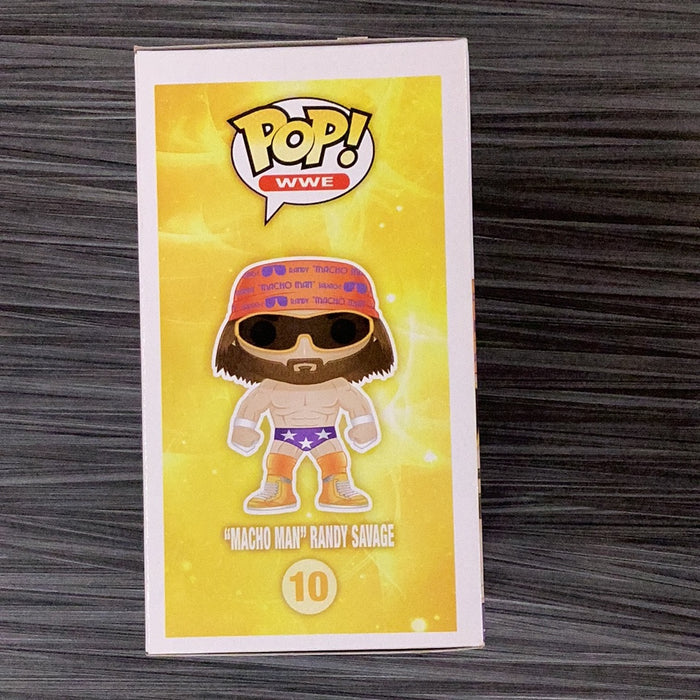 Funko POP! WWE: "Macho Man" Randy Savage(Missing Sticker)(Damaged Box) #10