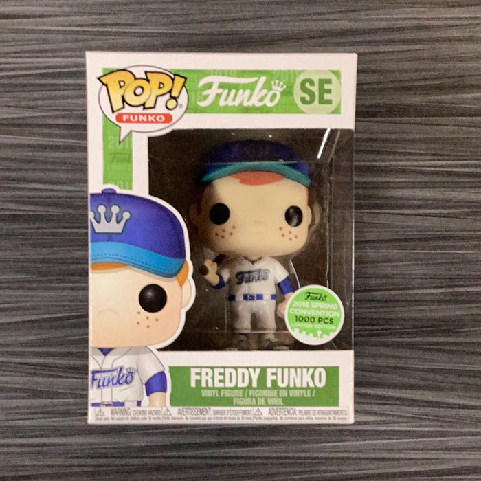 Funko POP! Freddy Funko (Baseball)(White Jersey)(2018 Spring Convention)(1000 PCS)(Damaged Box) #SE