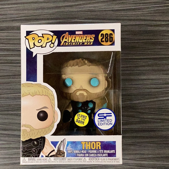 Funko POP! Marvel: Avengers Infinity War - Thor (GiTD)(SF Limited Edition)(Damaged Box) #286