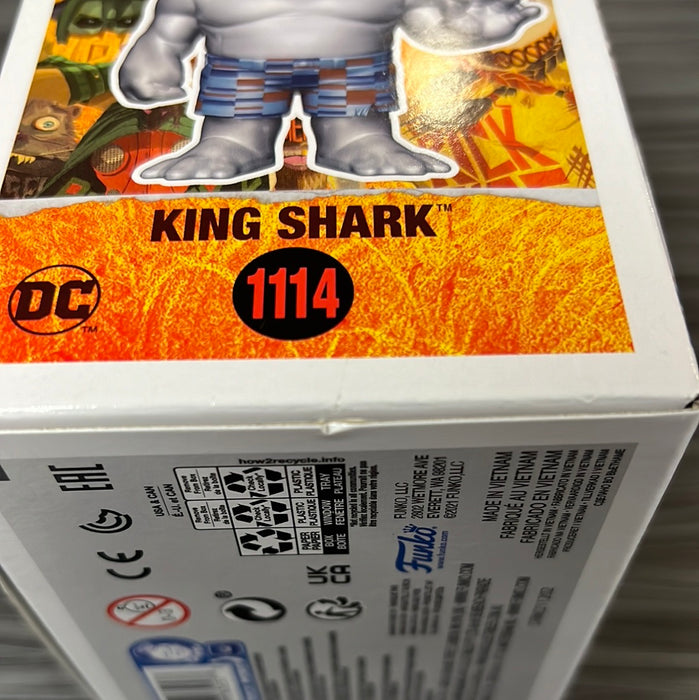 Funko POP! Movies: The Suicide Squad - King Shark [Metallic] (DC Shop)(Damaged Box) #1114