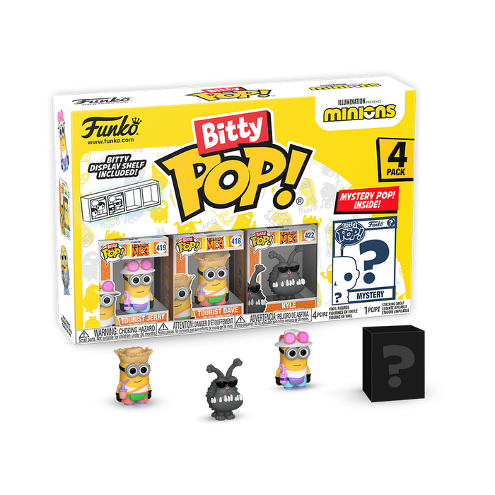 Funko Bitty POP! Movies: Minions - Tourist Jerry / Tourist Dave / Kyle [4-Pack]