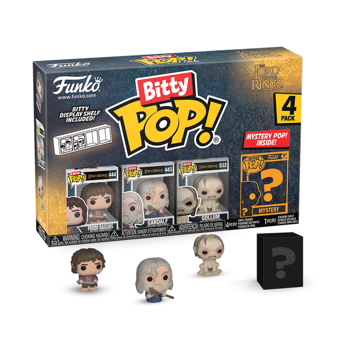 Funko Bitty POP! Movies: LOTR - Frodo Baggins / Gandalf / Gollum [4-Pack]