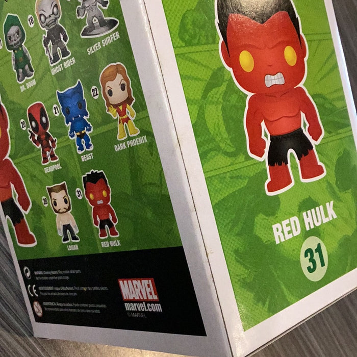 Funko POP! Marvel: Red Hulk (2013 SDCC)(480 PCS)(Damaged Box) #31