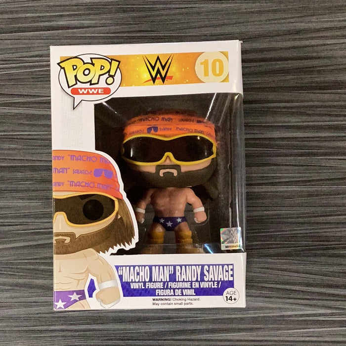 Funko POP! WWE: "Macho Man" Randy Savage(Missing Sticker)(Damaged Box) #10