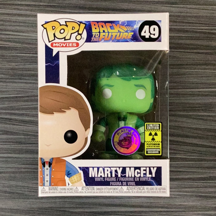 Funko POP! Movies: Back To The Future - Marty McFly (Plastic Empire 3000 PCS)(Plutonium GiTD)(Damaged Box)[B] #49