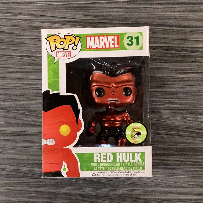 Funko POP! Marvel: Red Hulk (2013 SDCC)(480 PCS)(Damaged Box) #31