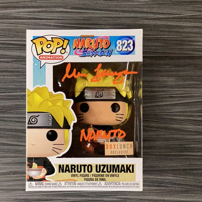 Funko POP! Animation: Naruto Shippuden - Naruto Uzumaki [Eating Noodles](BoxLunch)(Signed/Maile Flanagan/JSA) #823