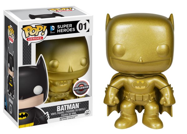 Funko POP! Heroes: Batman [Gold] (GameStop)(Damaged Box)[B] #01