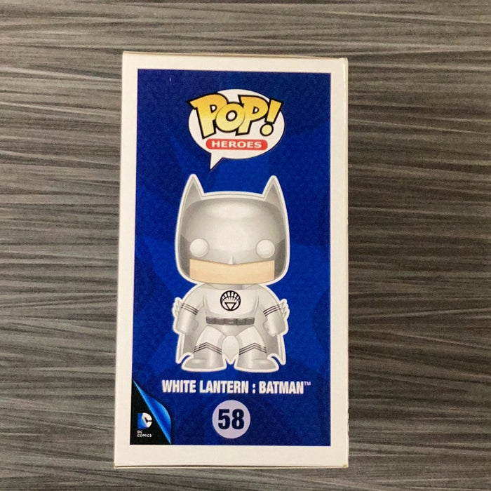 Funko POP! Heroes: Super Heroes - White Lantern: Batman (GiTD)(Fugitive Toys)(Damaged Box)[A] #58