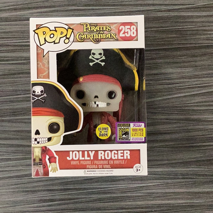 Funko POP! Disney Pirates of The Caribbean: Jolly Roger (GiTD)(2017 SDCC)(1000 PCS)(Damaged Box) #258