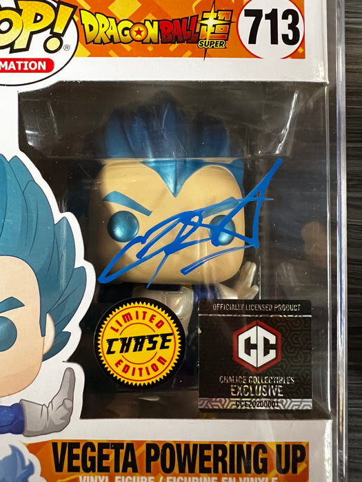 Funko POP! Dragon Ball Super: Vegeta Powering Up [Metallic](Chalice Collectibles)(CHASE)(Signed/Christopher Sabat/PSA Encapsulated) #713