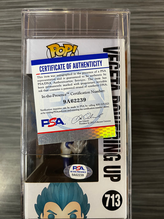 Funko POP! Dragon Ball Super: Vegeta Powering Up [Metallic](Chalice Collectibles)(CHASE)(Signed/Christopher Sabat/PSA Encapsulated) #713