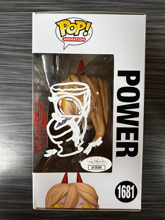 Funko POP! Animation: Chainsaw Man - Power (Signed/Sarah Weidenheft/JSA)[A] #1681