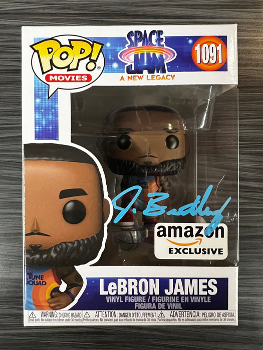 Funko POP! Movies: Space Jam - Lebron James (Amazon)(Signed/John Bentley/JSA)[A] #1091