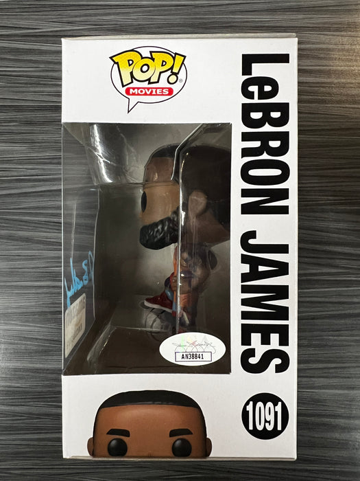 Funko POP! Movies: Space Jam - Lebron James (Amazon)(Signed/John Bentley/JSA)[A] #1091