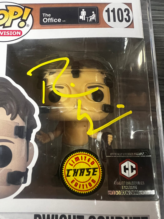 Funko POP! Television: The Office - Dwight Schrute (CHASE)(Chalice Collectibles)(Signed/Rainn Wilson/PSA Encapsulated) #1103