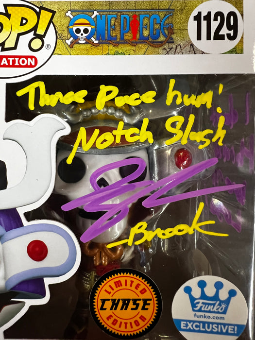 Funko POP! Animation: One Piece - Samurai Brook [Metallic](CHASE)(Funko)(Signed/Ian Sinclair/JSA) #1129