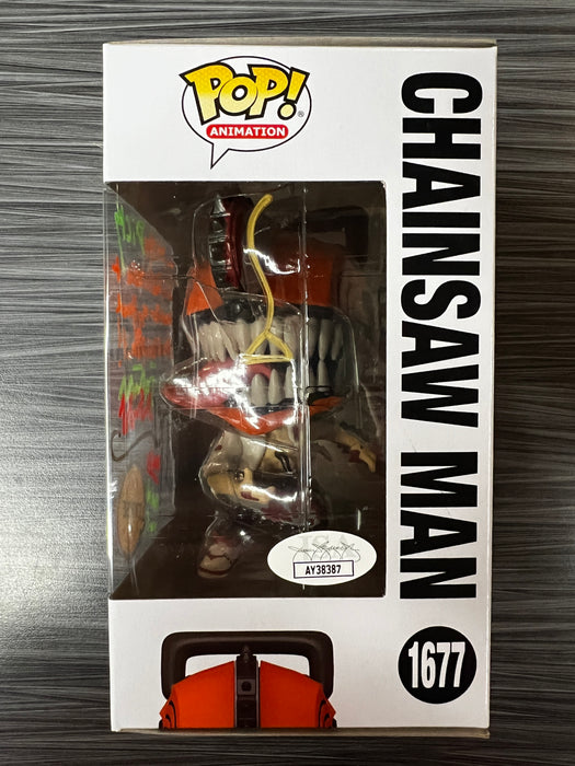 Funko POP! Animation: Chainsaw Man (CHASE)(Signed/Ryan Colt Levy/JSA) #1677