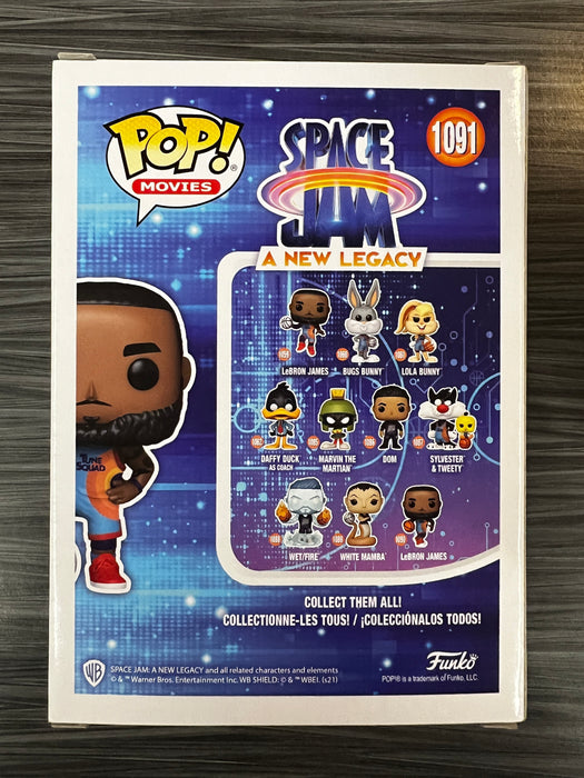 Funko POP! Movies: Space Jam - Lebron James (Amazon)(Signed/John Bentley/JSA)[A] #1091