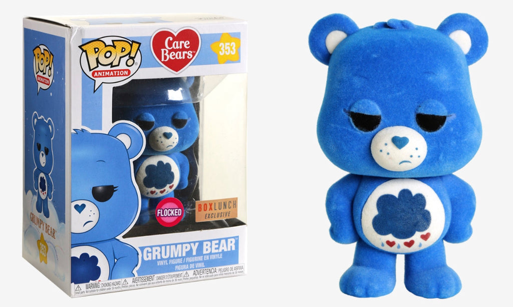 Funko POP! Animation: Care Bears - Grumpy Bear (Flocked)(Box Lunch)(Damaged Box) #353