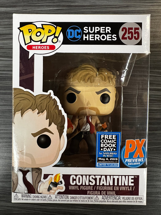 Funko POP! Heroes: DC Super Heroes - Constantine (Free Comic Book Day)(PX Previews)(Damaged Box) #255