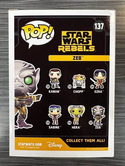 Funko POP! Star Wars Rebels: Zeb (Damaged Box)[A] #137