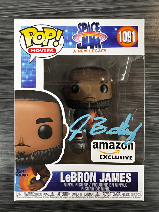 Funko POP! Movies: Space Jam - Lebron James (Amazon)(Signed/John Bentley/JSA)[B] #1091