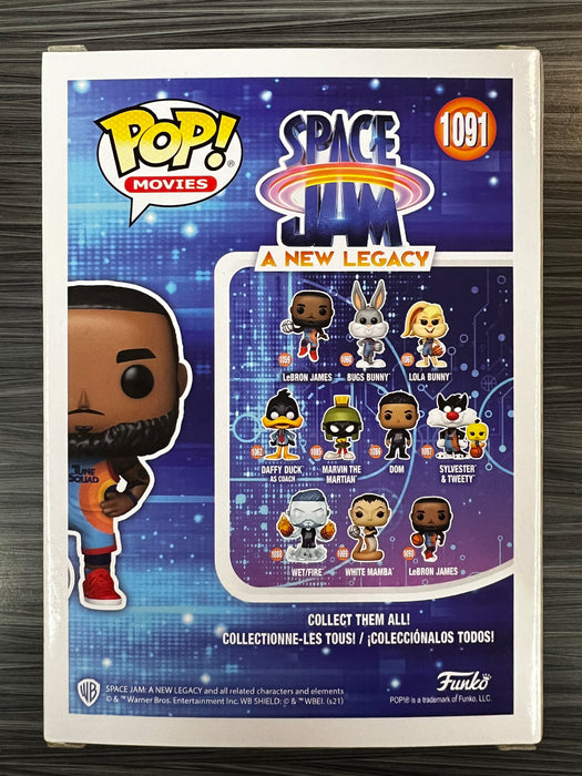 Funko POP! Movies: Space Jam - Lebron James (Amazon)(Signed/John Bentley/JSA)[B] #1091