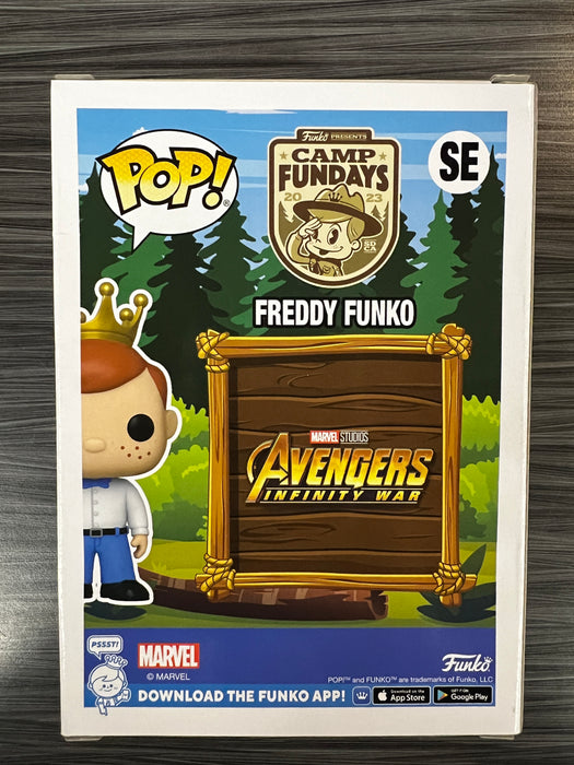 Funko POP! Camp Fundays: Freddy Funko As Captain America (Metallic)(2023 Camp Fundays)(250 PCS)(Damaged Box) [A] #SE