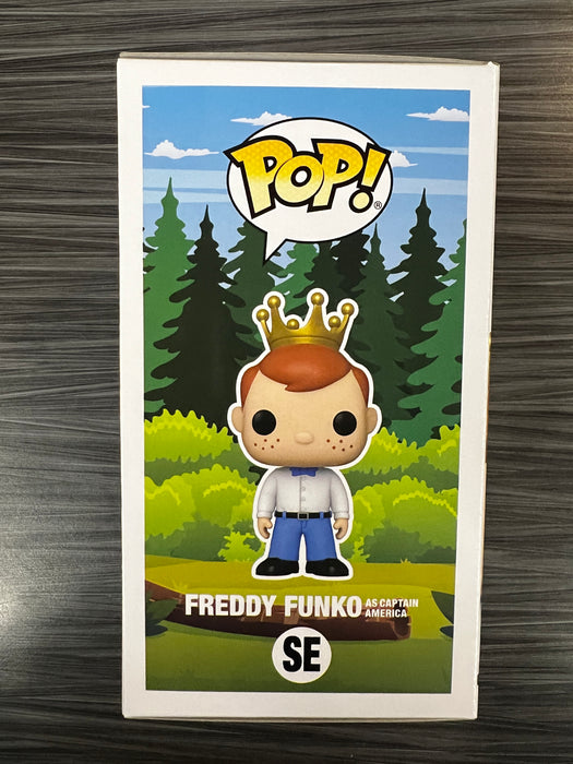 Funko POP! Camp Fundays: Freddy Funko As Captain America (Metallic)(2023 Camp Fundays)(250 PCS)(Damaged Box) [A] #SE