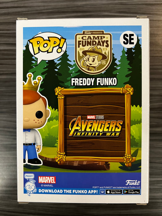 Funko POP! Camp Fundays: Freddy Funko As Captain America (Metallic)(2023 Camp Fundays)(2000PCS)(Damaged Box) #SE