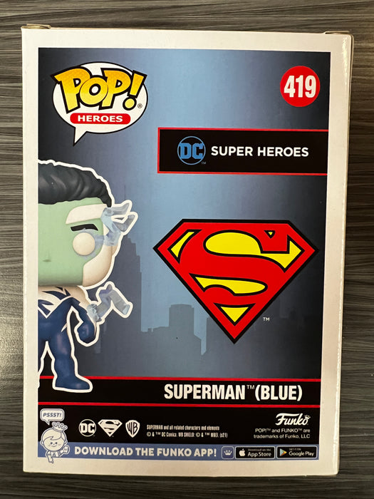 Funko POP! Heroes: Superman - Superman (Blue)(2021 Fall Convention) #419