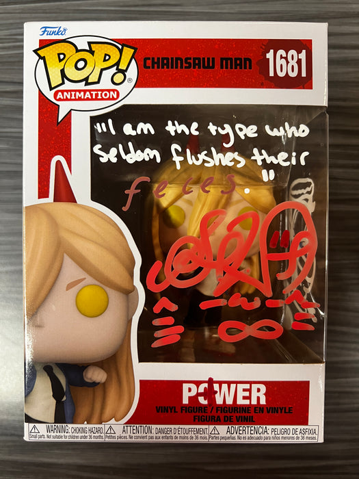 Funko POP! Animation: Chainsaw Man - Power (Signed/Sarah Weidenheft/JSA)[A] #1681