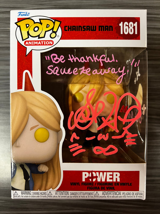 Funko POP! Animation: Chainsaw Man - Power (Signed/Sarah Weidenheft/JSA)[B] #1681