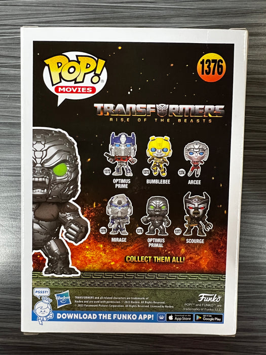 Funko POP! Movies : Transformers Rise of the Beasts - Optimus Primal (Signed/Ron Perlman/JSA)(Damaged Box) #1376