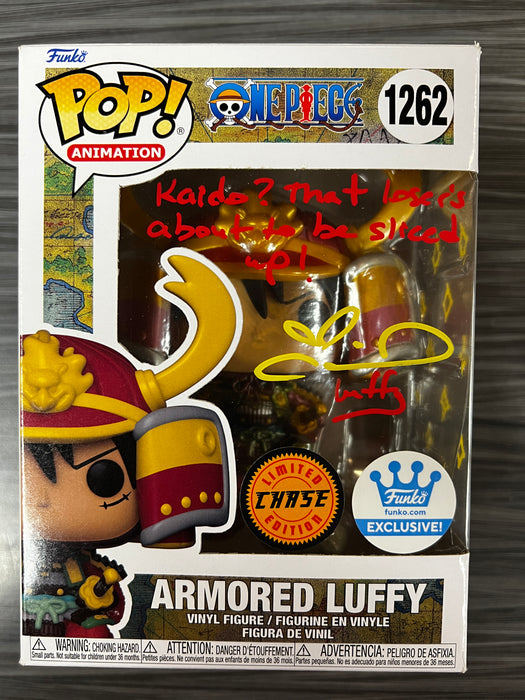 Funko POP! Animation: One Piece - Armored Luffy (CHASE)(Funko)(Signed/Colleen Clinkenbeard/JSA) #1262