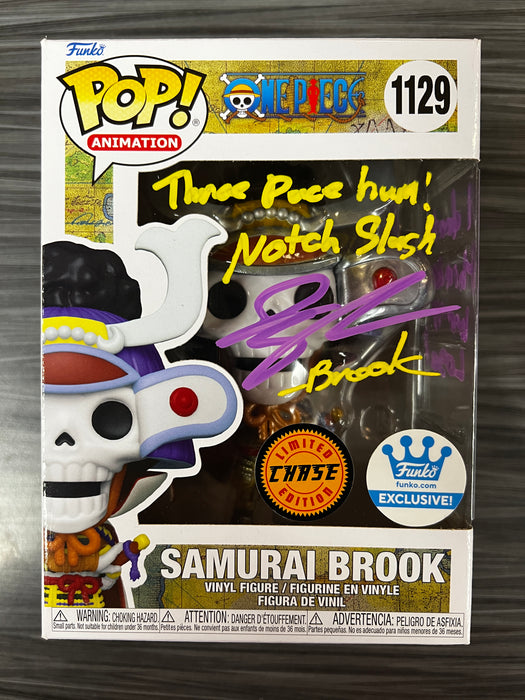 Funko POP! Animation: One Piece - Samurai Brook [Metallic](CHASE)(Funko)(Signed/Ian Sinclair/JSA) #1129