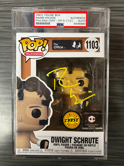 Funko POP! Television: The Office - Dwight Schrute (CHASE)(Chalice Collectibles)(Signed/Rainn Wilson/PSA Encapsulated) #1103