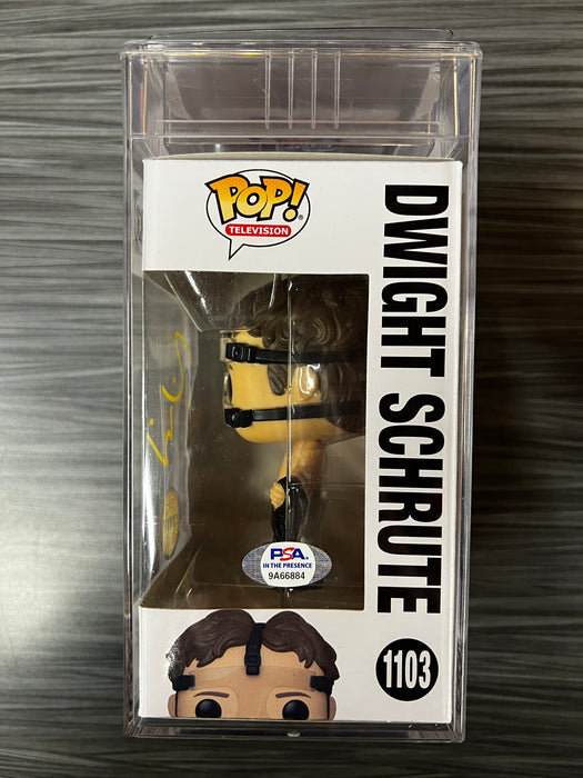 Funko POP! Television: The Office - Dwight Schrute (CHASE)(Chalice Collectibles)(Signed/Rainn Wilson/PSA Encapsulated) #1103