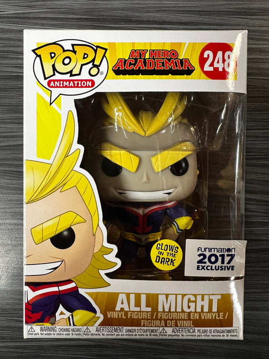 Funko POP! Animation: My Hero Academia - All Might (GiTD)(2017 Funimation)(Damaged Box) #248