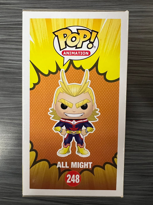 Funko POP! Animation: My Hero Academia - All Might (GiTD)(2017 Funimation)(Signed/Christopher Sabat/Beckett)(Damaged Box)#248