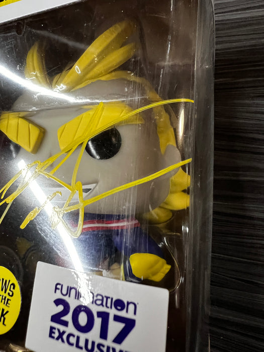 Funko POP! Animation: My Hero Academia - All Might (GiTD)(2017 Funimation)(Signed/Christopher Sabat/Beckett)(Damaged Box)#248