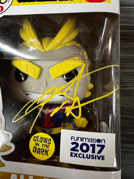 Funko POP! Animation: My Hero Academia - All Might (GiTD)(2017 Funimation)(Signed/Christopher Sabat/Beckett)(Damaged Box)#248