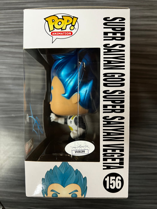 Funko POP! Animation: Dragon Ball Z - Super Saiyan God Super Saiyan Vegeta [Metallic](GameStop)(Signed/Christopher Sabat/JSA) #156